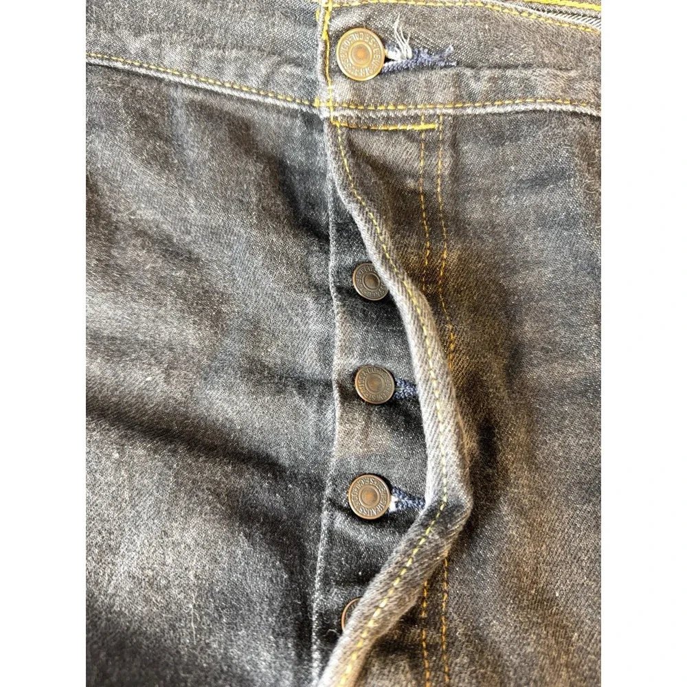 Levi's 501 Jeans Mens 40x30 Dark Wash Indigo Button Fly Straight Leg Denim